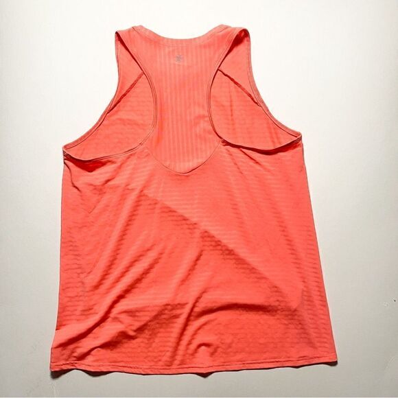 Tek Gear Women Orange Active Workout Wicking Stretch Polyester Tank Top Size L - Picture 2 of 6